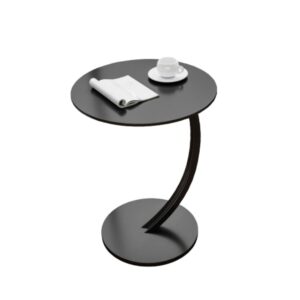 Mesa Redonda Living Lateral, Mesa Auxiliar diseño mármol Chic Home