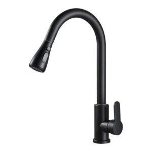 Llave Monomando Lavaplatos Profesional Extraíble Negra