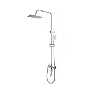 Columna Ducha Tina Llave Monomando 2 en 1 Moderna Cuadrada