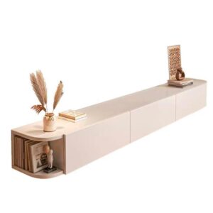 Rack TV flotante/aereo 160x28x20cm Chic Home - Blanco